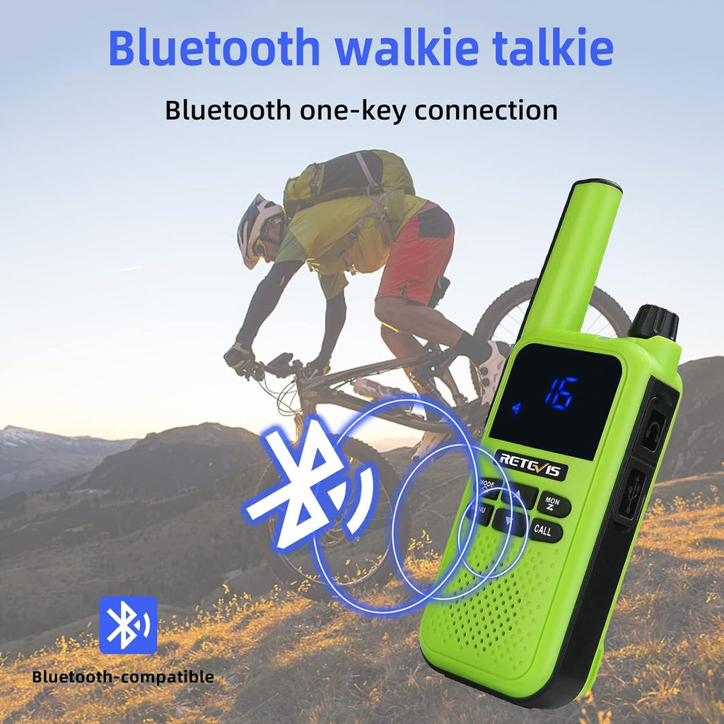 Green Bluetooth Walkie Talkies, 3Pcs D841804