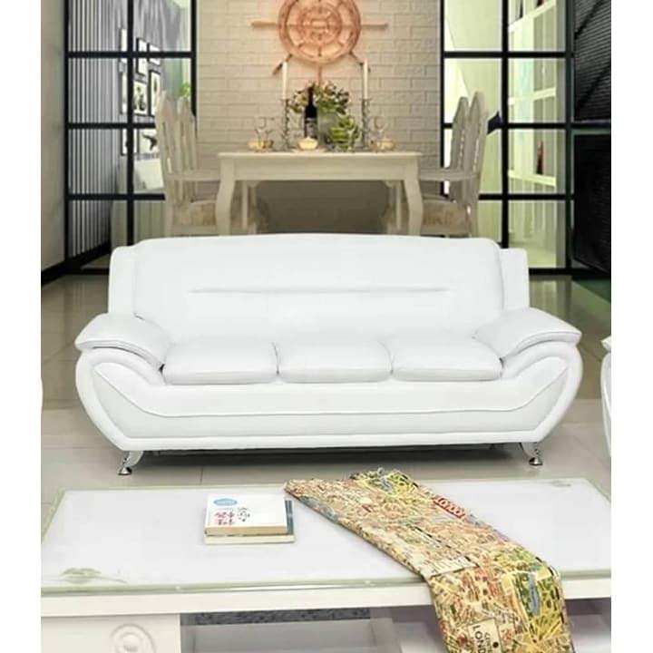 Red & Black Leatherette Sofa Set Q788