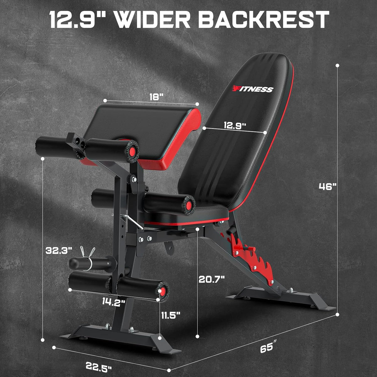 Adjustable Weight Bench with Leg Extension and Preacher Pad S57667