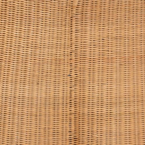 White Scalloped Rattan Coffee Table Z138846