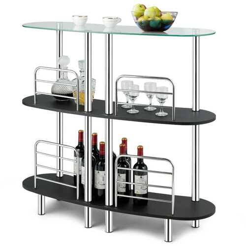 3-Tier Bar Table with Tempered Glasstop N522645