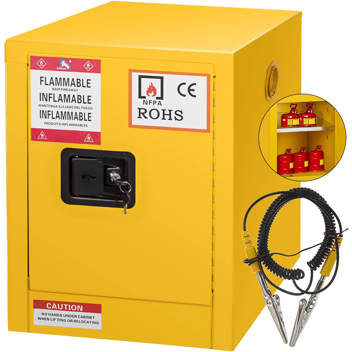 Flammable Storage Cabinet 11 gallon Galvanized Steel Y369710