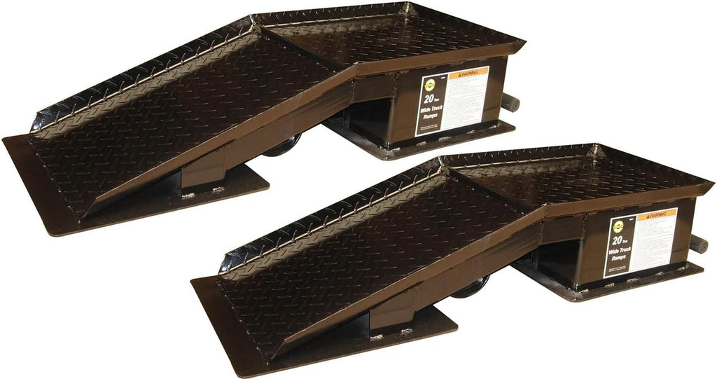 Black Wide Truck Ramp - 20 Ton Capacity J761853