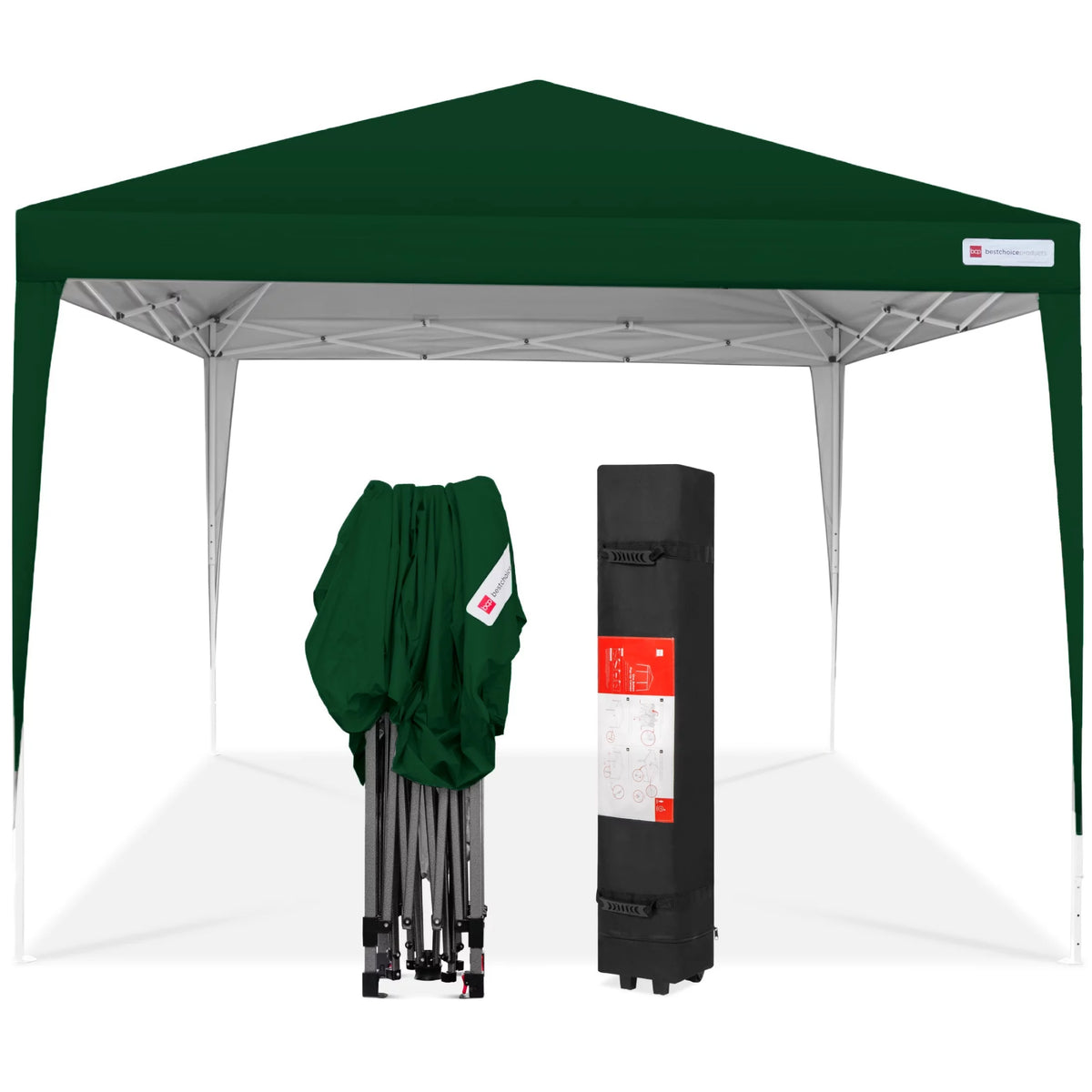 10x10ft Dark Gray Pop Up Canopy Tent with Carrying Bag G12972