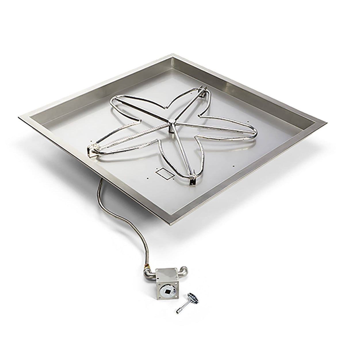 30x22 Square Pan Fire Pit Insert Kit 65K BTU Natural Gas Propane Z196