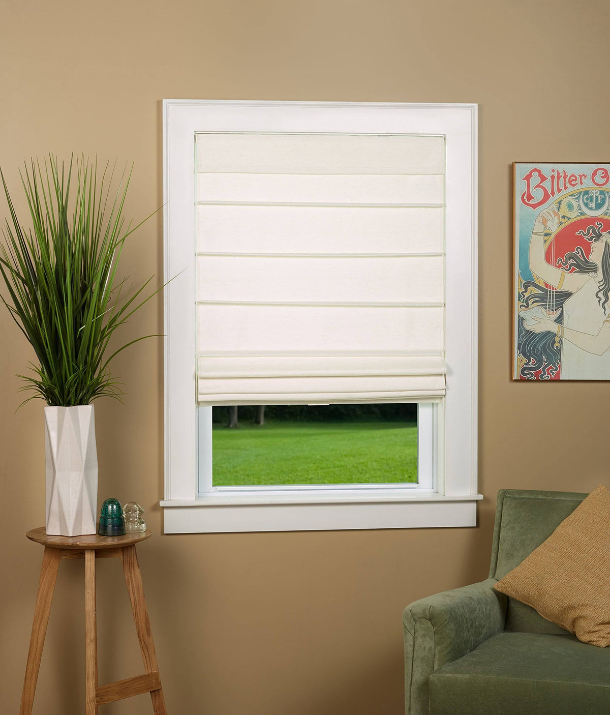 Alabaster Room Darkening Roman Shade Blind B230059