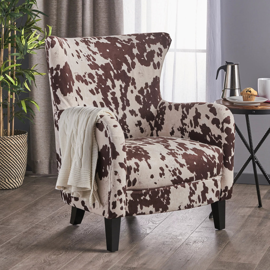 Milk Cow Velvet Club Chair S147218