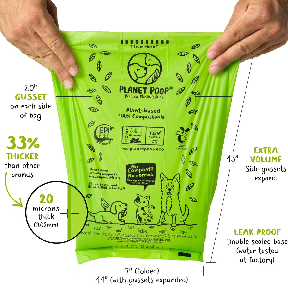 Compostable Dog Poop Bags on Refill Rolls Q49003