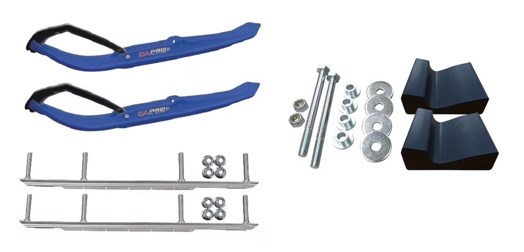 Blue MTX Snowmobile Skis Complete Kit D502795