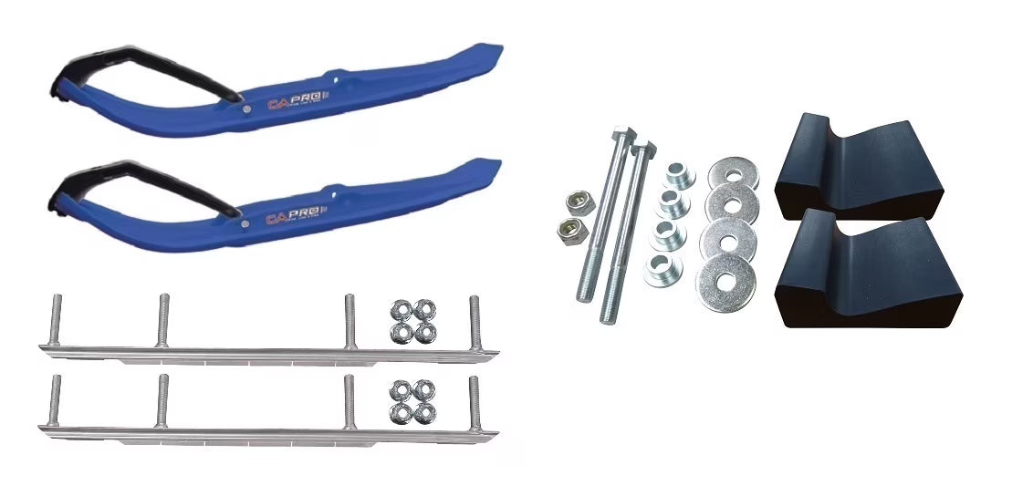 Blue MTX Snowmobile Skis Complete Kit D502795
