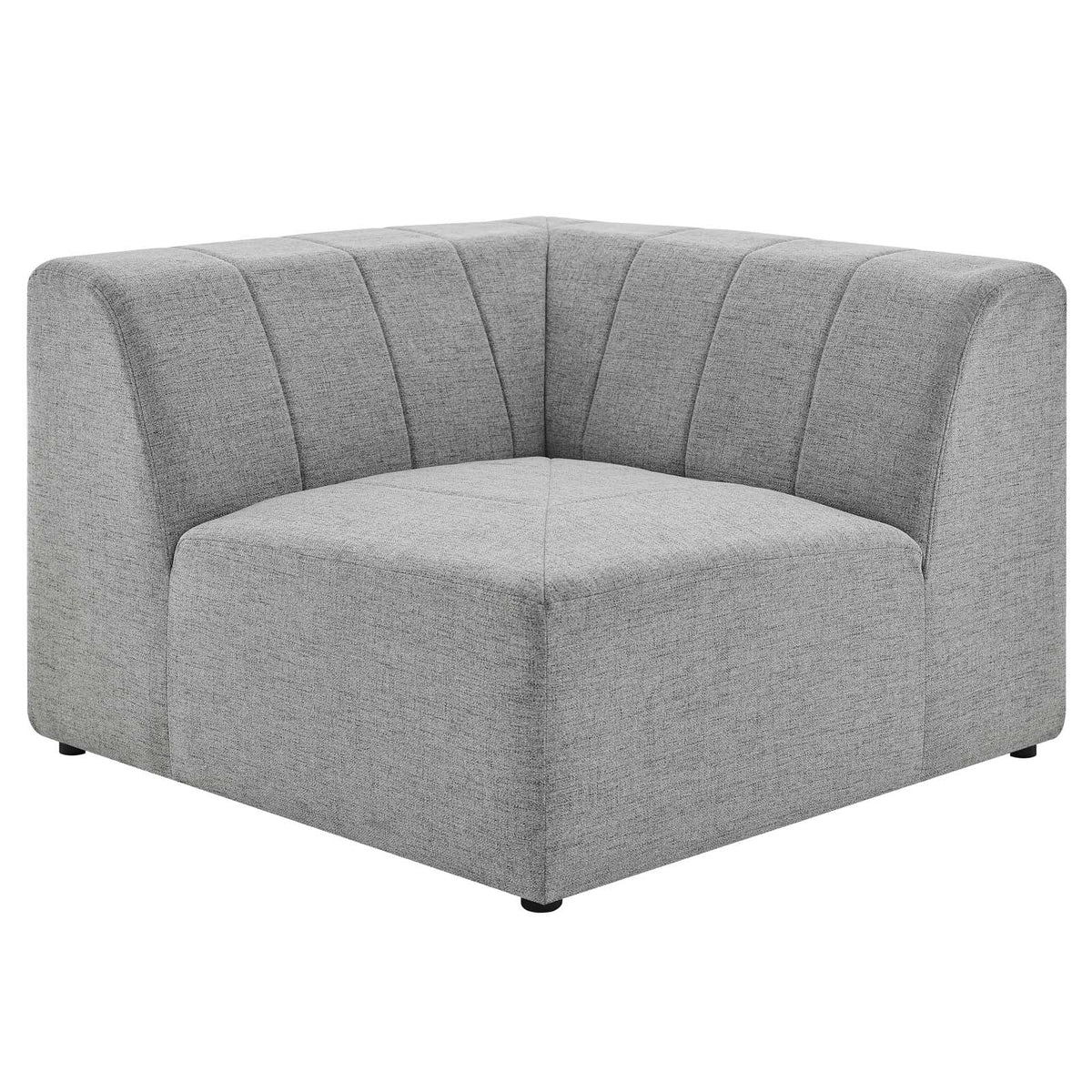 Light Gray Upholstered Fabric Corner Chair V3286