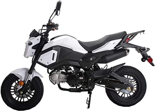 125cc Adult Motorcycle Gas Scooter Dirtbike Dual Sports Bike White H35175