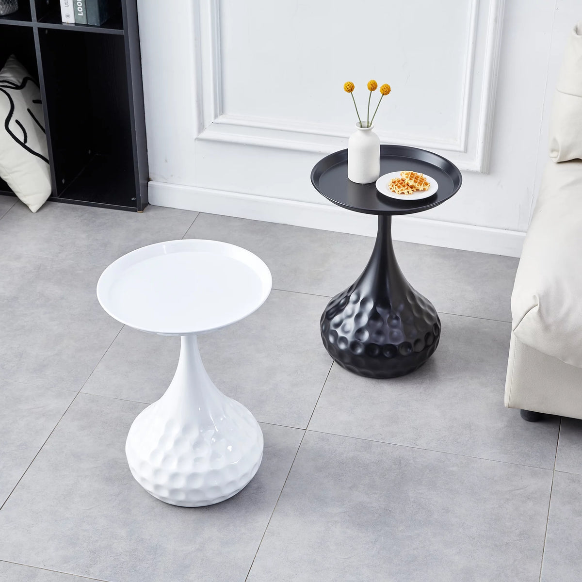 Black Metal Round Side Table Z428