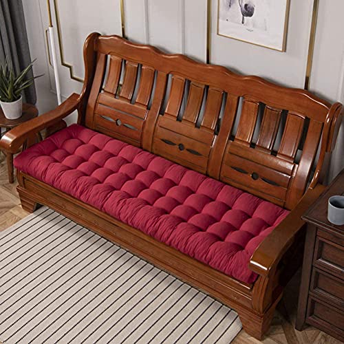 Red 48 inch Thicken Washable Patio Bench Cushion C965