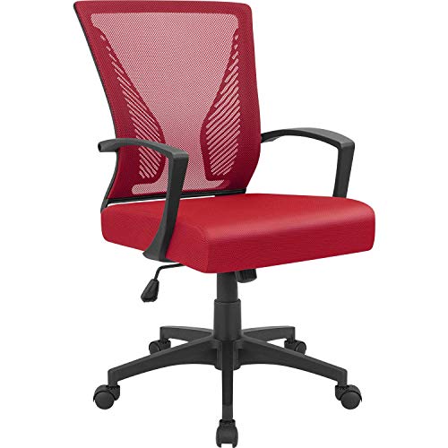 Black Ergonomic Mesh Office Chair with Armrest H231
