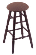 Dark Cherry Finish Oak Counter Stool with Willow Seat K37664