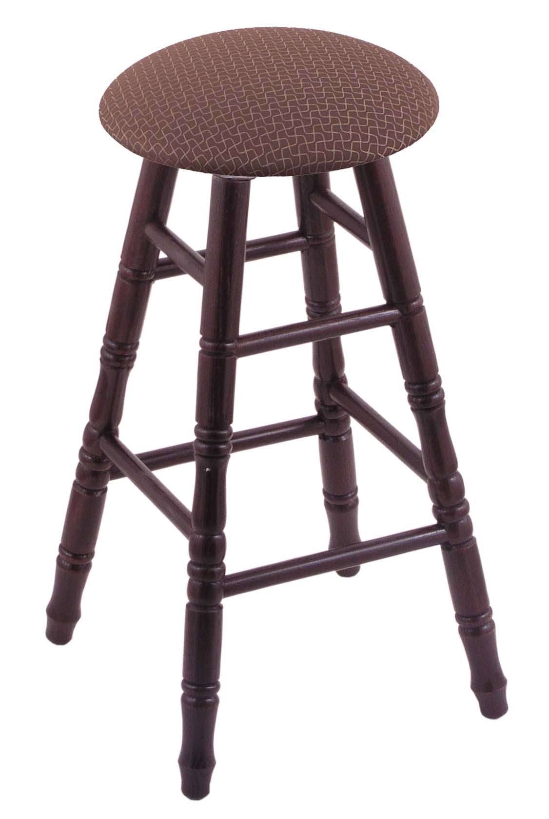 Dark Cherry Finish Oak Counter Stool with Willow Seat K37664