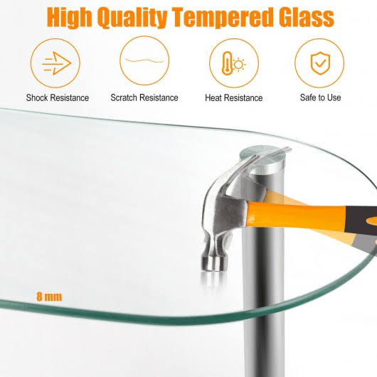 3-Tier Bar Table with Tempered Glasstop N522645
