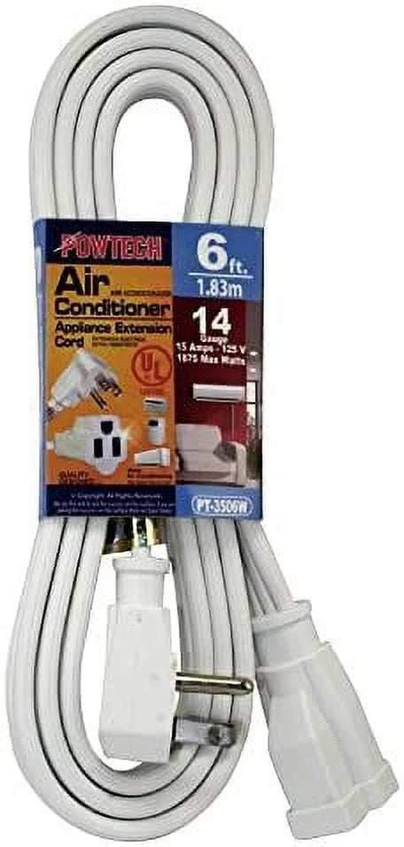 6 FT 14 Gauge 3-Pronged Air Conditioner Extension Cord C5817