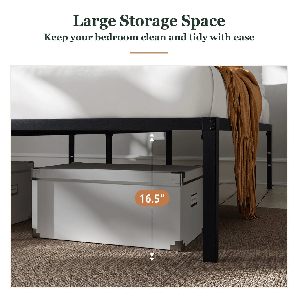 Queen Size Metal Platform Bed Frame J51022