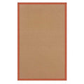 Machine Tufted Wool 4'x6' Rug in Cork Brown and Burnt Orange W4350