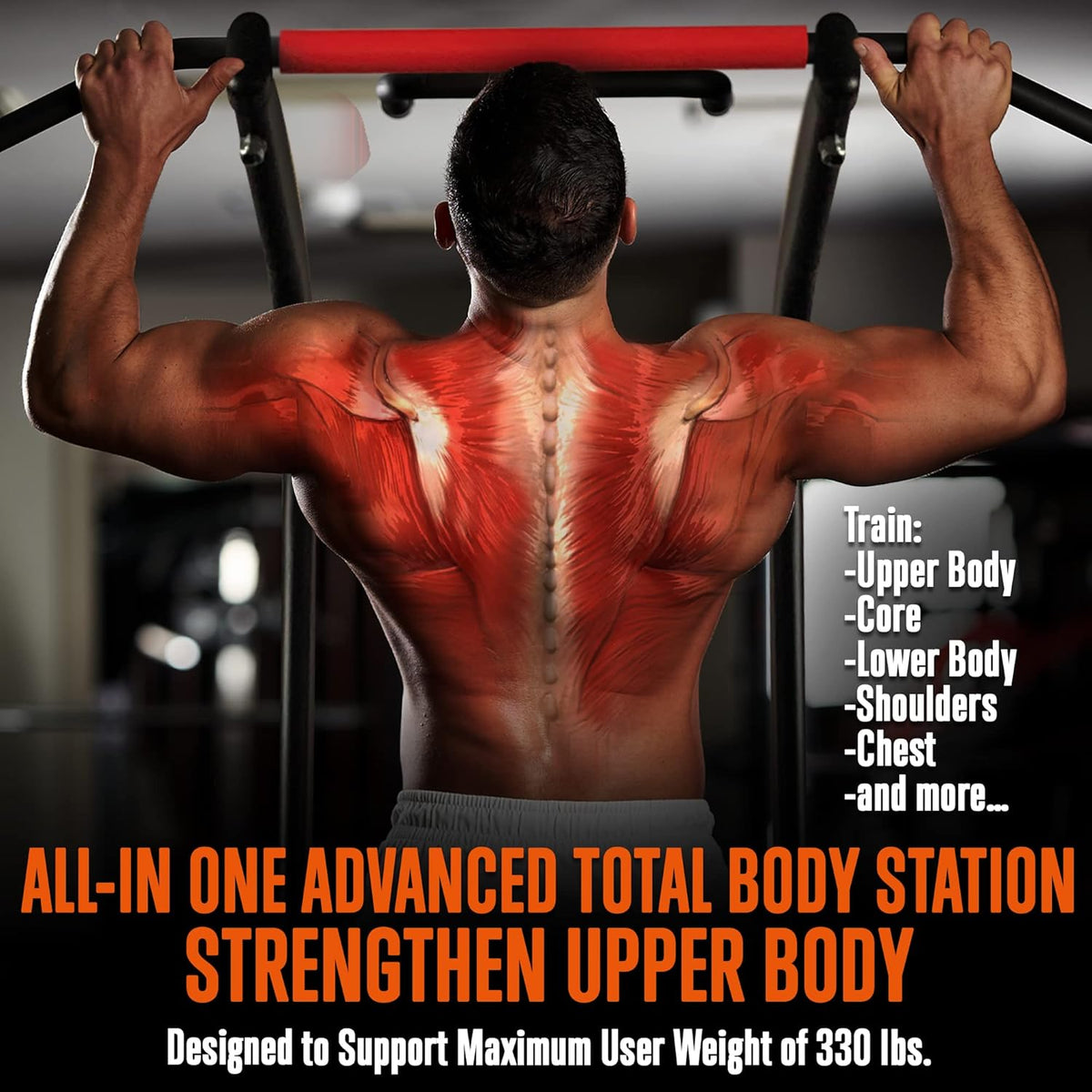 Multifunctional Pull-Up Workout Station with Steel Main Frame N99037