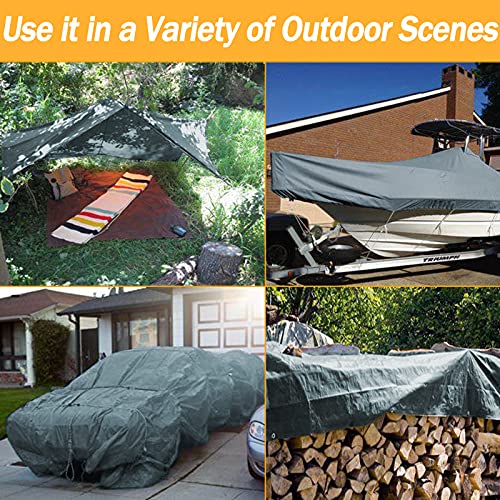 Blue 6 Mil Waterproof Poly Tarpaulin with Reinforced Edges T717