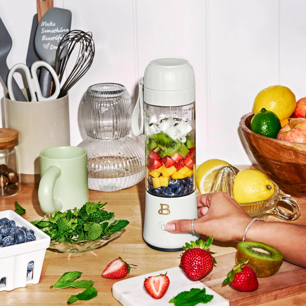 Portable Blender 70 W 16 oz White Icing E2327