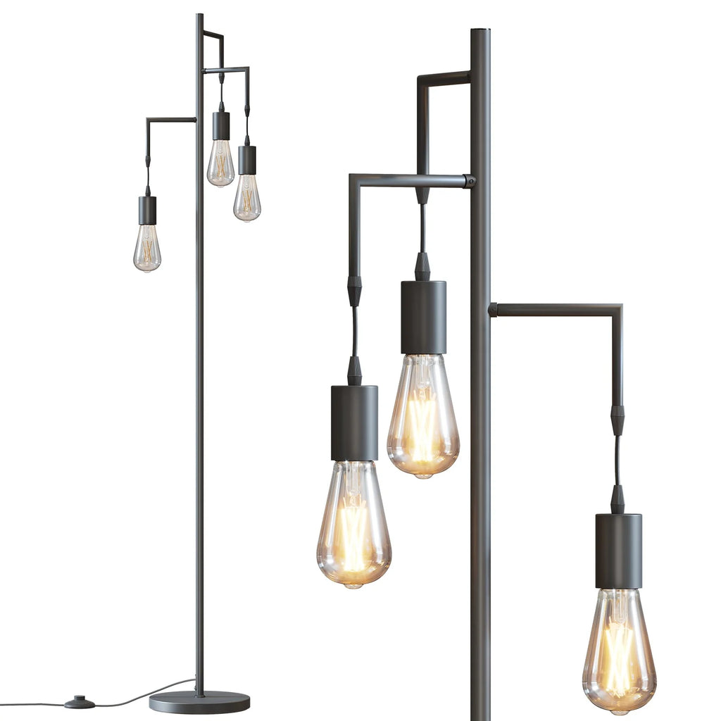 3 Light Black Floor Lamp K124535