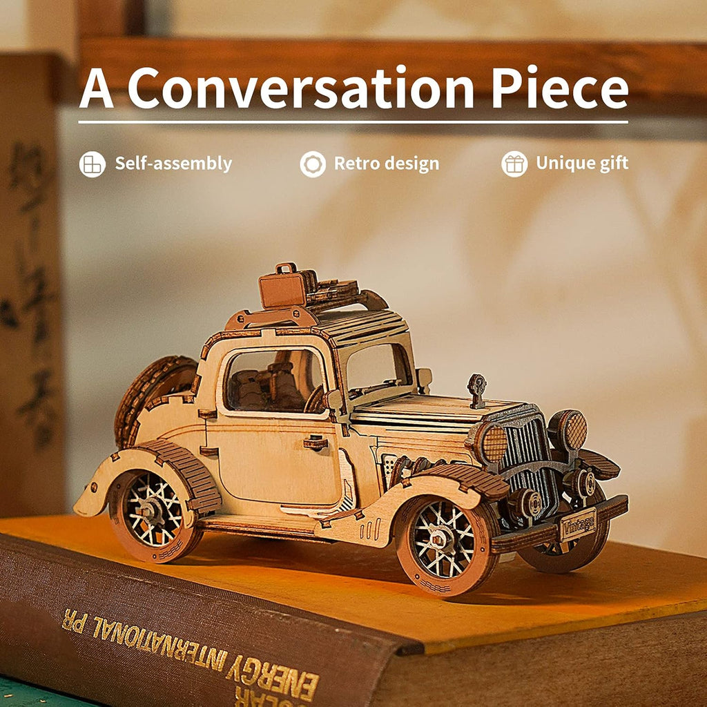 Vintage Car 3D Wooden Puzzle Model Kit U99262