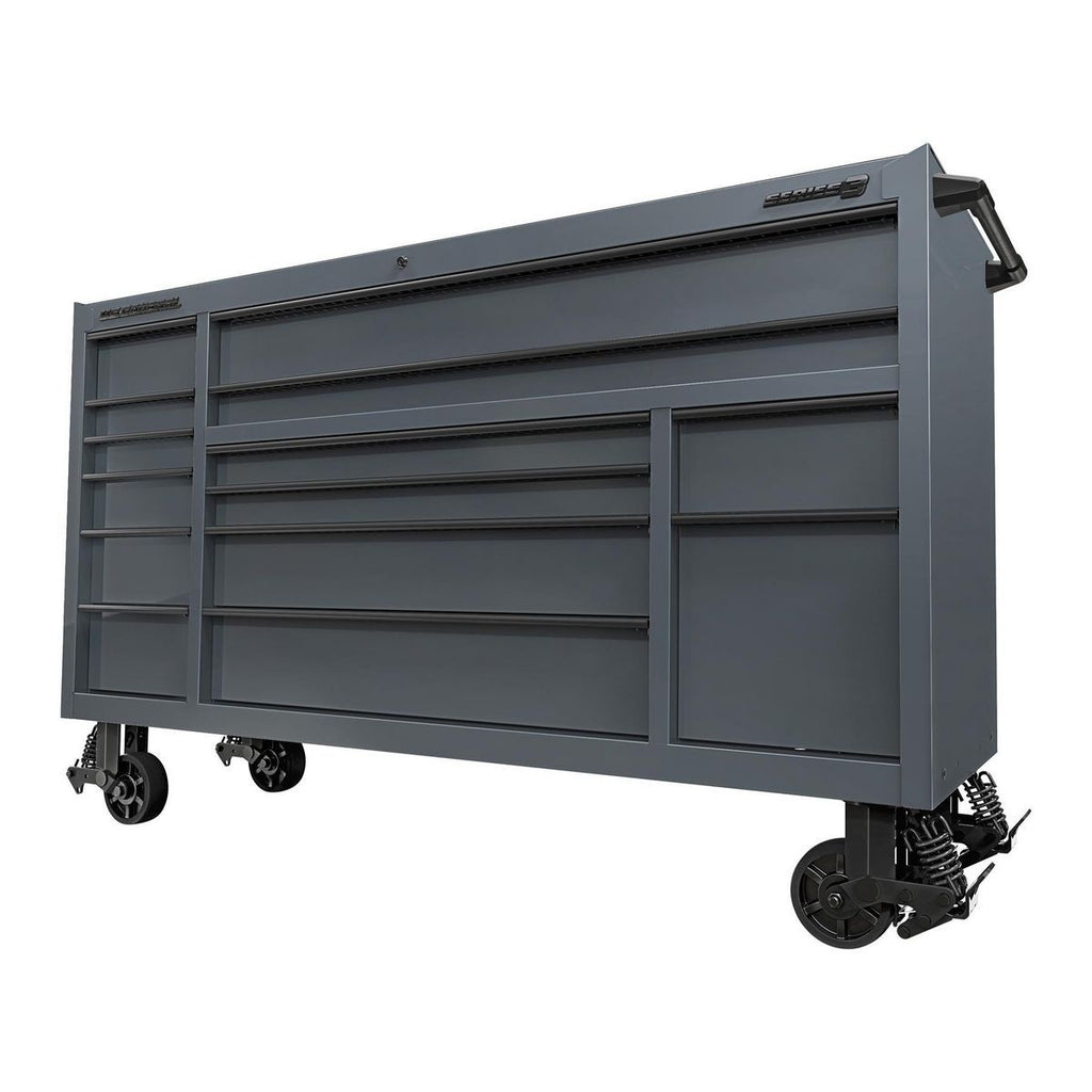 72 in. x 22 in. Triple-Bank Roll Cab, Slate Gray D61892
