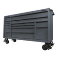 72 in. x 22 in. Triple-Bank Roll Cab, Slate Gray D61892