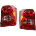 Replacement Tail Light Clear & Red Lens Driver and Passenger Side F23078