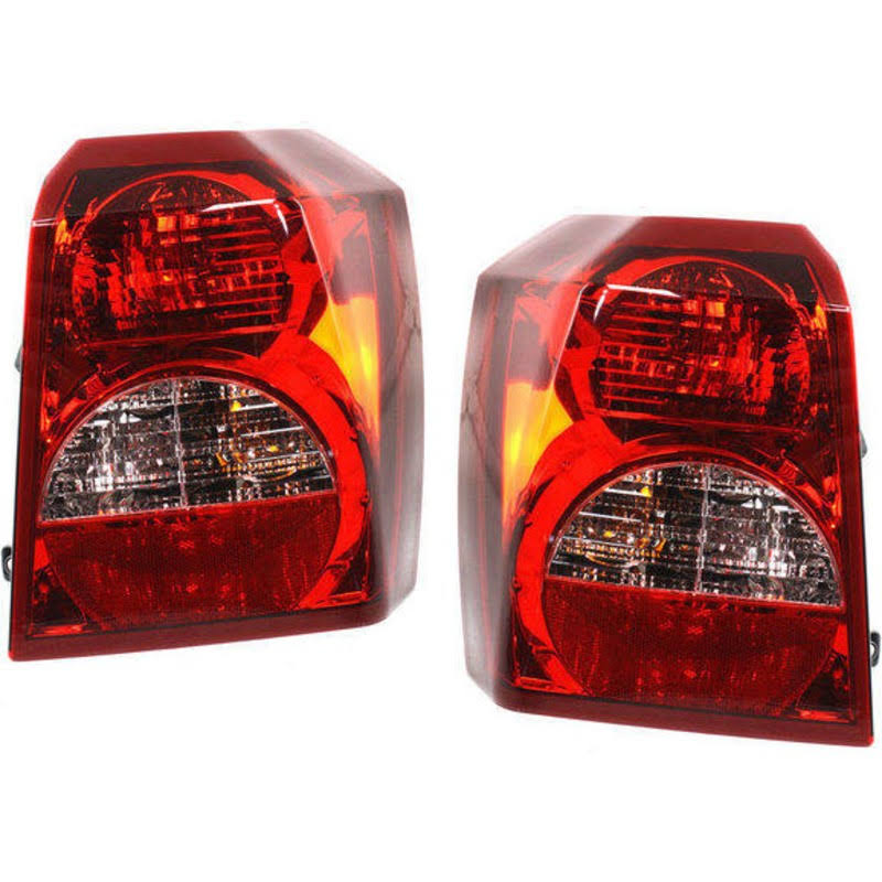 Replacement Tail Light Clear & Red Lens Driver and Passenger Side F23078