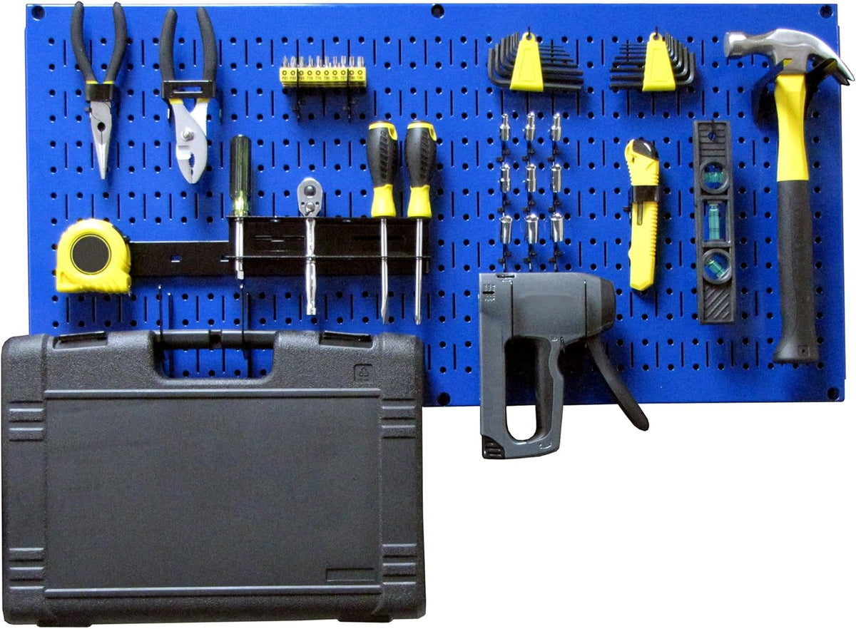 Red Pegboard Pack of 2 Metal Wall-Mounted Pegboard Tool Storage Unit U229