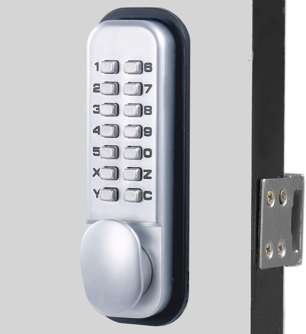 Combination Door Lock Satin Chrome Pack of 2 J144