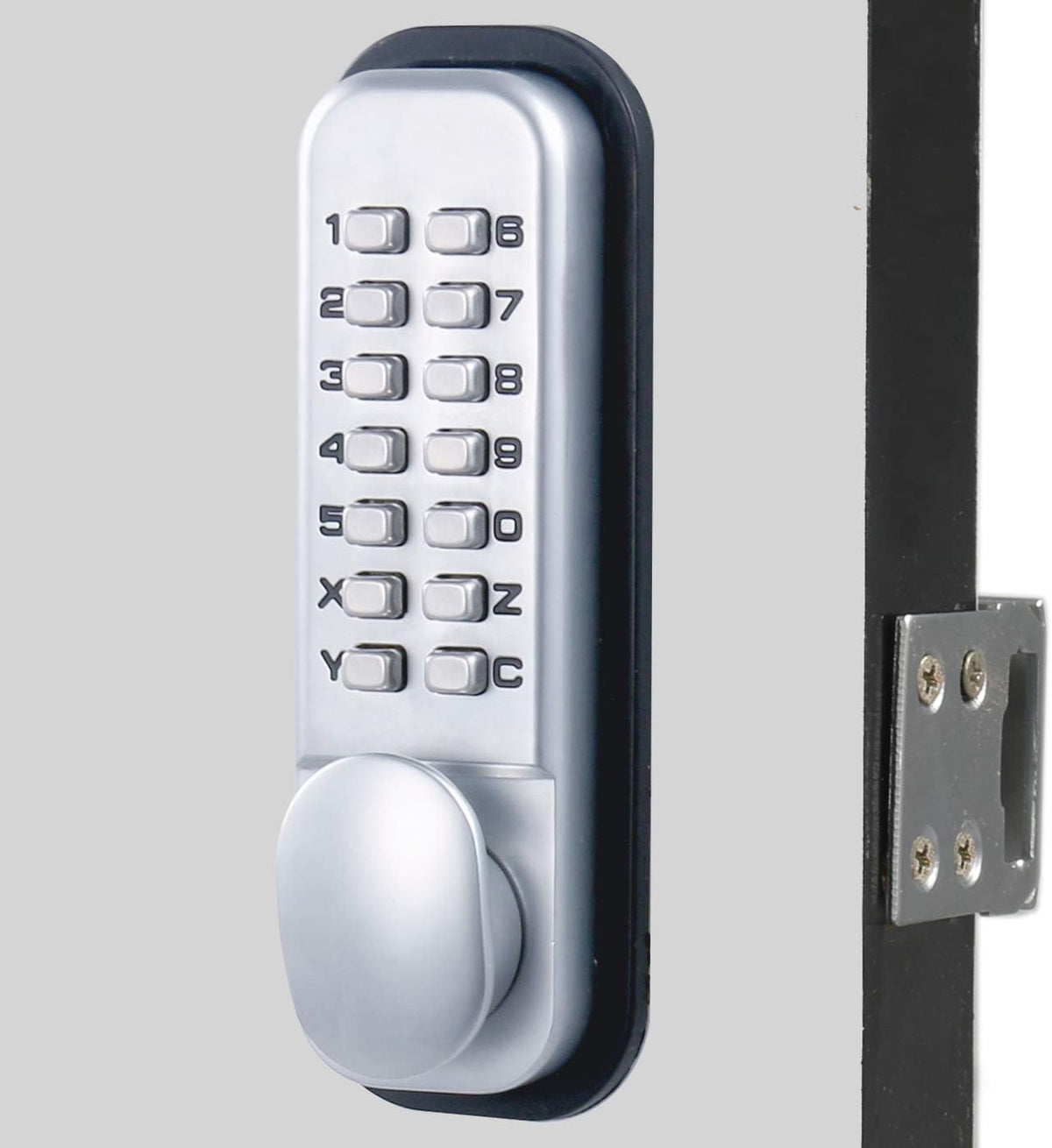 Combination Door Lock Satin Chrome Pack of 2 J144
