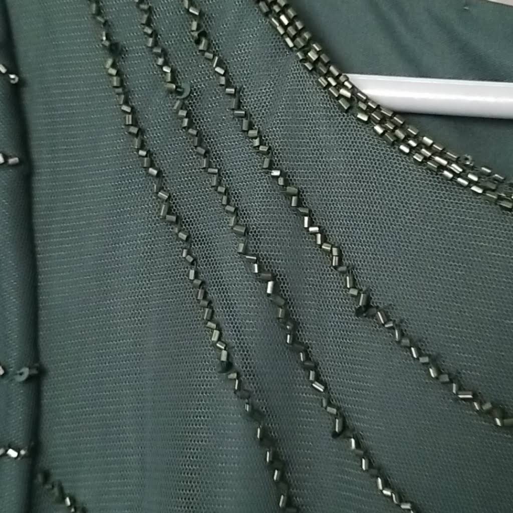Beaded Blouson Gown - Green K123656