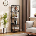 5-Tier Bookshelf with Anti-Fall Baffle S1306