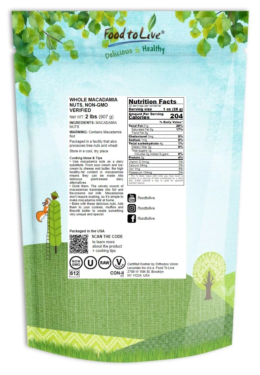 Macadamia Nuts 2 Pounds Y274