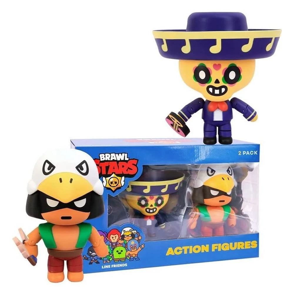 Brawl Stars Bo and Poco Action Figures Guitar Bow Fighter Brawler Set I4586