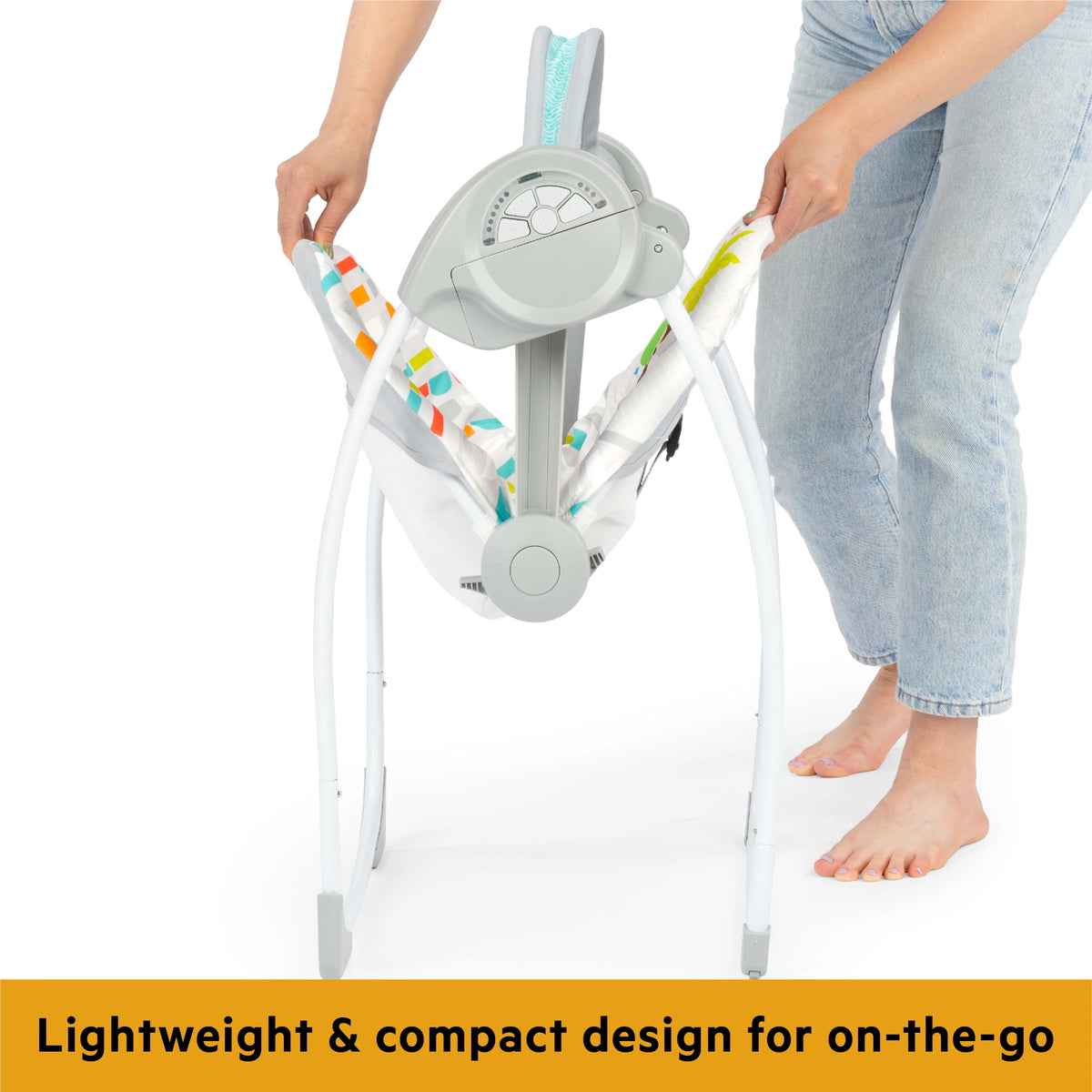 Portable Compact Baby Swing with Toys Q633