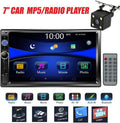 Double Din 7 Touchscreen Car Stereo with Bluetooth FM AM Radio MP3 USB AUX Rear View Camera W498
