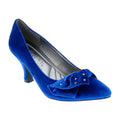 Royal Blue Velvet Women Pump Shoes S92915