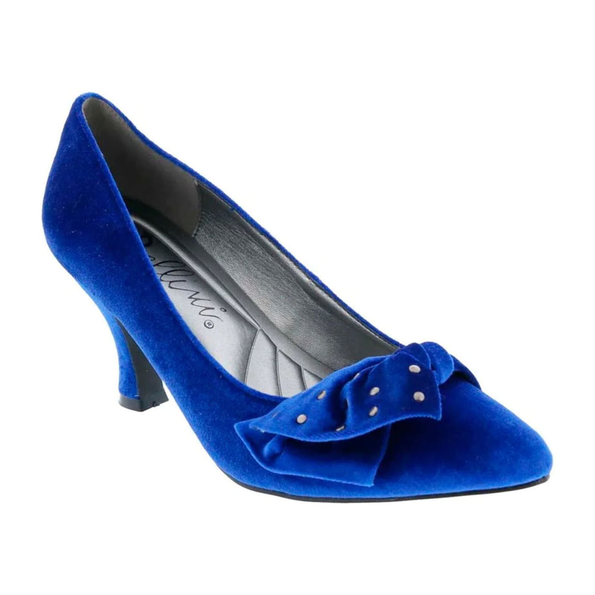 Royal Blue Velvet Women Pump Shoes S92915