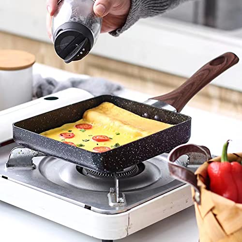 Nonstick Square Frying Pan 6.3 x 7.8 inch Black O71290