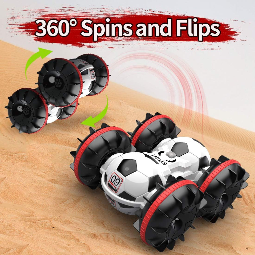 Amphibious Remote Control Car 2.4Ghz 4WD Waterproof Vehicle with 2 Rechargeable Batteries Pack of 2 P7627