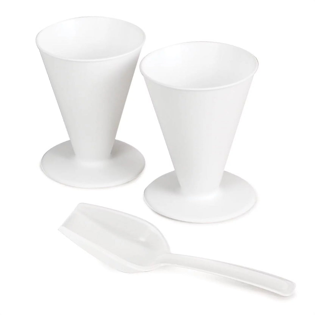 Red Snow Cone Maker with 2 Reusable Cones & Ice Scoop D332072