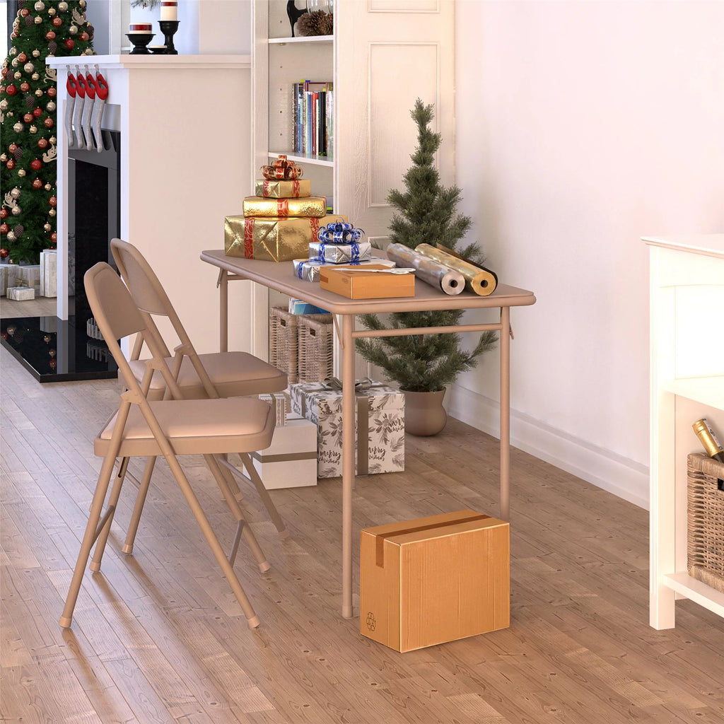 Vinyl Upholstered Steel Frame Folding Table B9079