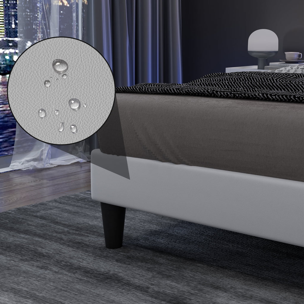 Queen Size LED Upholstered Platform Bed Frame B290707